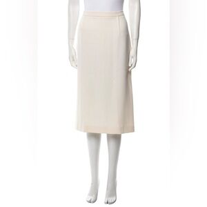 Roland Mouret Cream Midi Pencil Skirt